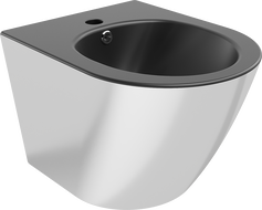 Mexen Lena bidet wiszący, czarny mat/srebrny - 35224874