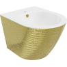 Mexen Lena bidet wiszący, biały/złoty wzór łuski - 35224808