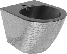Mexen Lena bidet wiszący, czarna mat/srebrny wzór łuski - 35224872