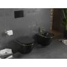 Mexen Lena bidet wiszący, czarny mat/złoty linia - 35224875