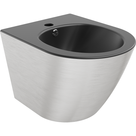 Mexen Lena bidet wiszący, czarny mat/srebrny wzór linie - 35224873