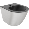 Mexen Lena bidet wiszący, czarny mat/srebrny wzór linie - 35224873