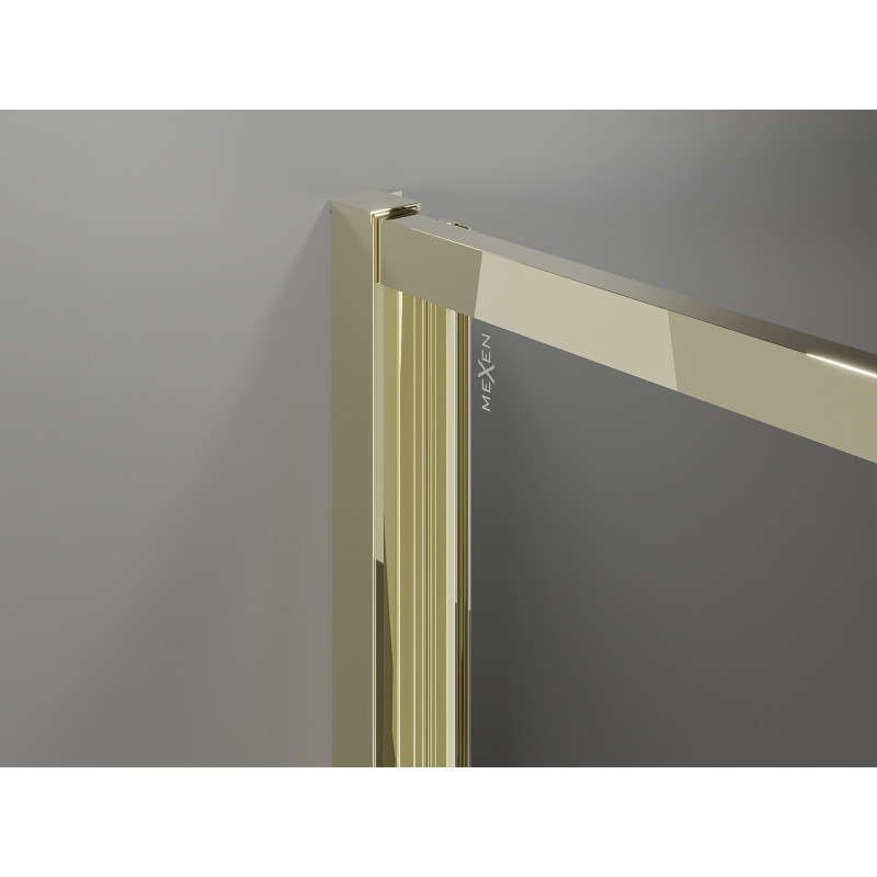 Mexen Exo-F kabina prysznicowa składana 100 x 110 cm, transparent, złota - 816-100-110-50-00