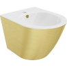 Mexen Lena bidet wiszący, biały/złoty wzór linie - 35224807