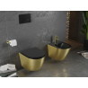 Mexen Lena bidet wiszący, czarny mat/złoty wzór linie - 35224877
