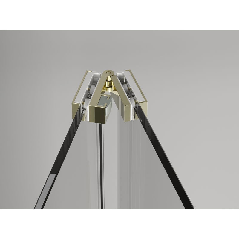 Mexen Exo kabina prysznicowa składana 100 x 120 cm, transparent, złota - 816-100-120-50-00