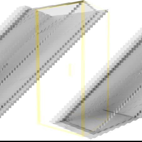 Mexen Exo kabina prysznicowa składana 120 x 120 cm, transparent, złota - 816-120-120-50-00