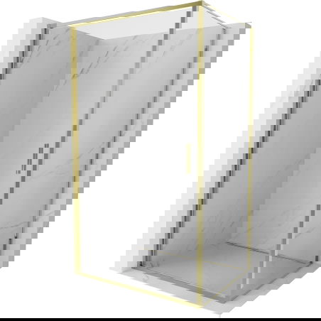 Mexen Exo kabina prysznicowa uchylna 70 x 110 cm, transparent, złota - 817-070-110-50-00