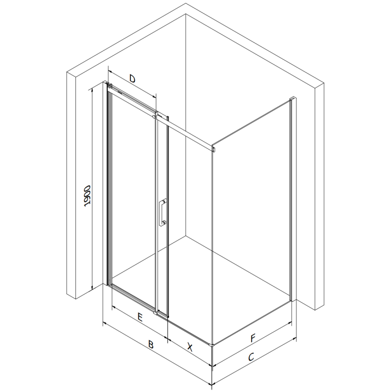 Mexen Omega kabina prysznicowa rozsuwana 130 x 90 cm, transparent, chrom + brodzik Flat - 825-130-090-01-00-4010