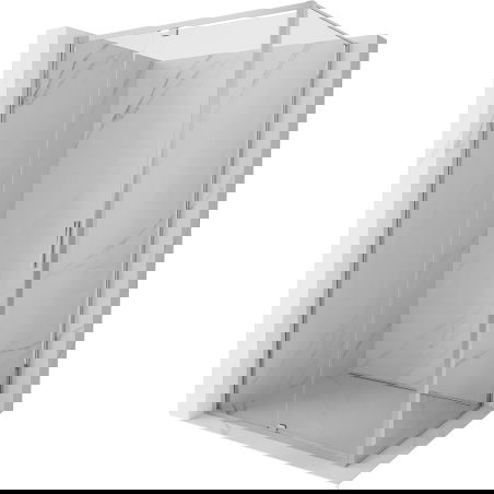 Mexen Exo kabina prysznicowa uchylna 130 x 110 cm, transparent, chrom - 819-130-110-01-00