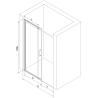 Mexen Omega drzwi prysznicowe rozsuwane 110 cm, transparent, złote - 825-110-000-50-00