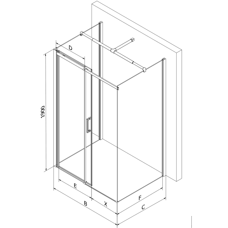 Mexen Omega-3S kabina prysznicowa 3-ścienna, rozsuwana 110 x 100 cm, transparent, chrom - 825-110-100-01-00-3S