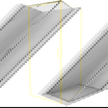 Mexen Exo kabina prysznicowa uchylna 120 x 120 cm, transparent, złota - 819-120-120-50-00