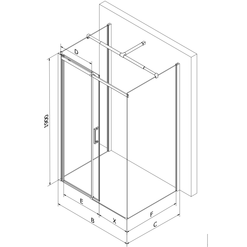 Mexen Omega-3S kabina prysznicowa 3-ścienna, rozsuwana 130x100 cm, transparent, chrom + brodzik Flat - 825-130-100-01-00-3s-4010