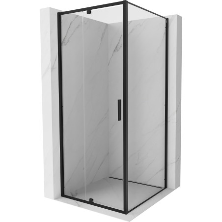Mexen Exo-R kabina prysznicowa uchylna 120 x 120 cm, transparent, czarna - 819-120-120-70-00