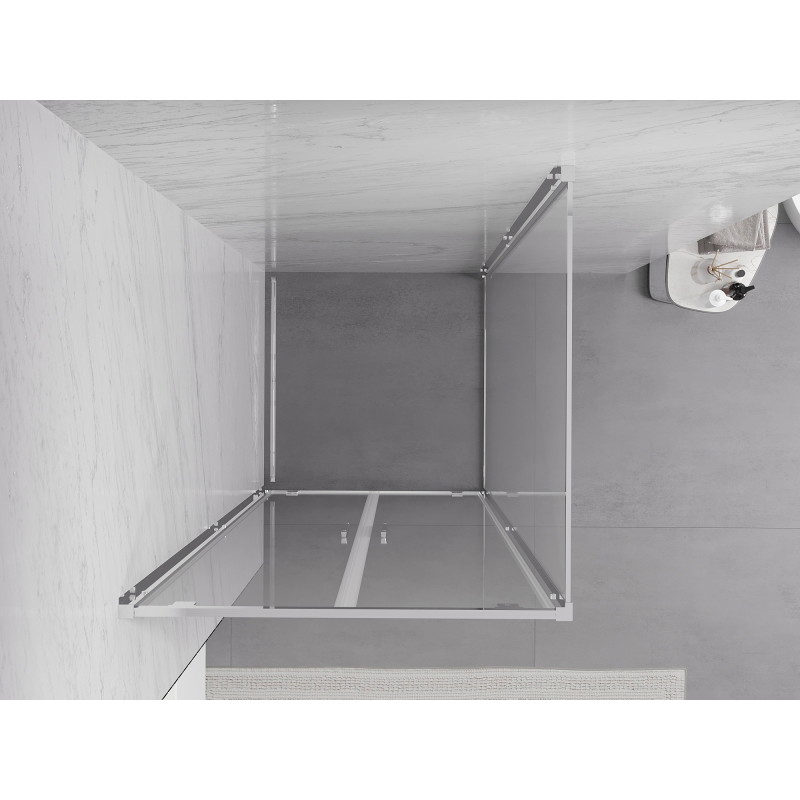 Mexen Exo-BR Duo kabina prysznicowa uchylna 120 x 120 cm, transparent, chrom - 8182-120-120-01-00