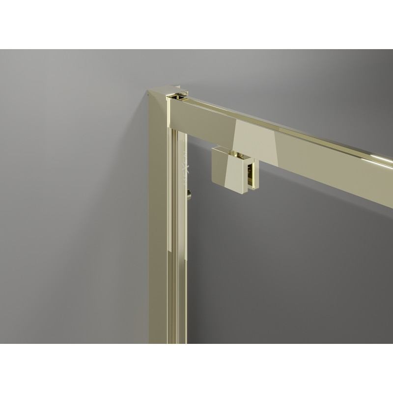 Mexen Exo-BR Duo kabina prysznicowa uchylna 90 x 120 cm, transparent, złota - 8182-090-120-50-00