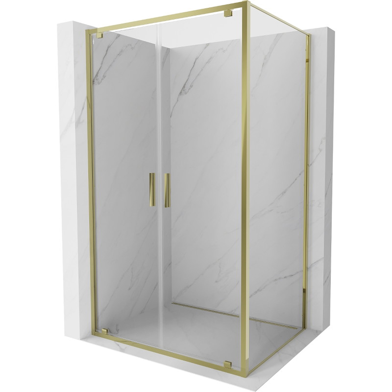 Mexen Exo-BR Duo kabina prysznicowa uchylna 110 x 70 cm, transparent, złota - 8182-110-070-50-00