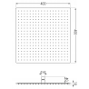 Mexen Slim deszczownica 40 x 40 cm, czarna - 79140-70