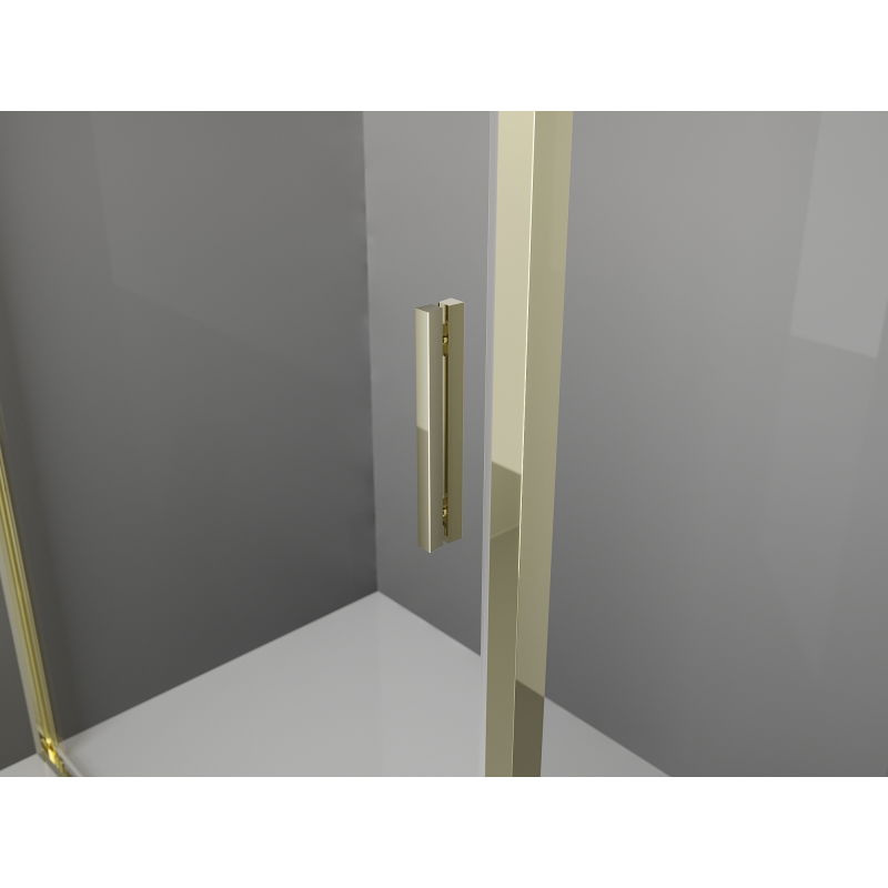 Mexen Exo kabina prysznicowa rozsuwana 140 x 120 cm, transparent, złota - 8151-140-120-50-00