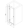 Mexen Roma drzwi prysznicowe uchylne 120 cm, transparent, złote - 854-120-000-50-00