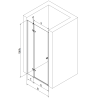 Mexen Roma drzwi prysznicowe uchylne 115 cm, transparent, chrom - 854-115-000-01-00