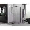Mexen Exo-S kabina prysznicowa rozsuwana 90 x 110 cm, transparent, czarna - 8151-090-110-70-00