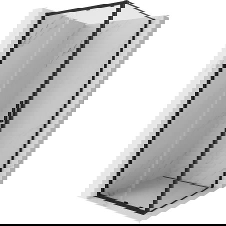 Mexen Exo kabina prysznicowa rozsuwana 110 x 110 cm, transparent, czarna - 8151-110-110-70-00
