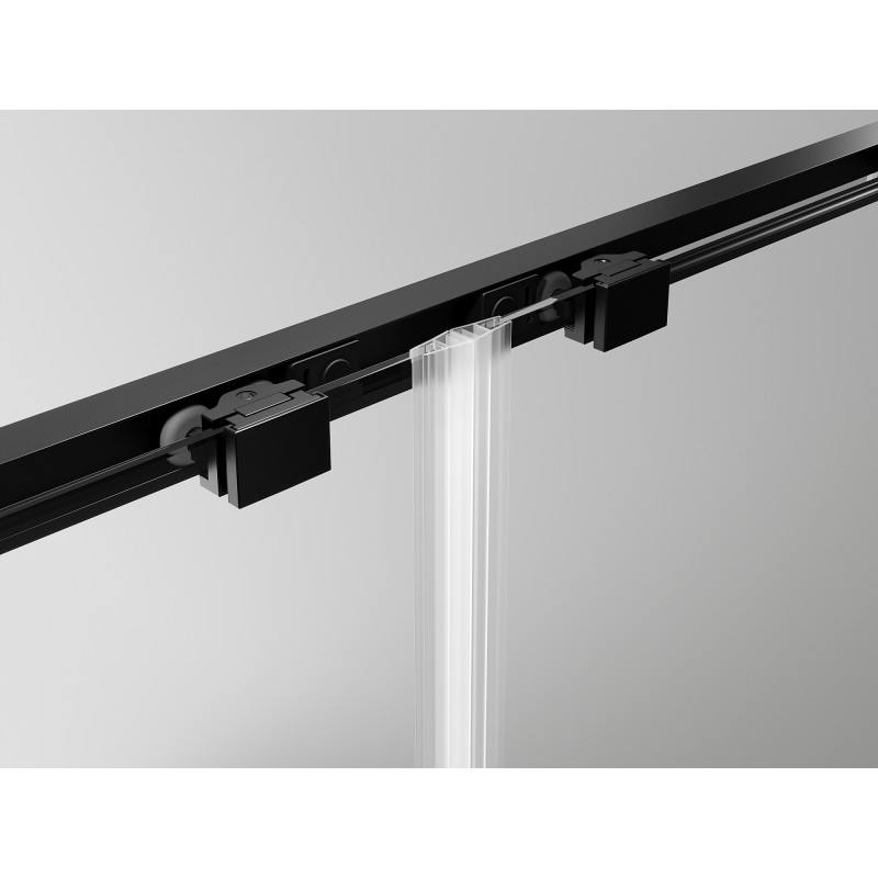 Mexen Exo-S kabina prysznicowa rozsuwana 180 x 110 cm, transparent, czarna - 8151-180-110-70-00