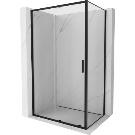 Mexen Exo-S kabina prysznicowa rozsuwana 125 x 120 cm, transparent, czarna - 8151-125-120-70-00