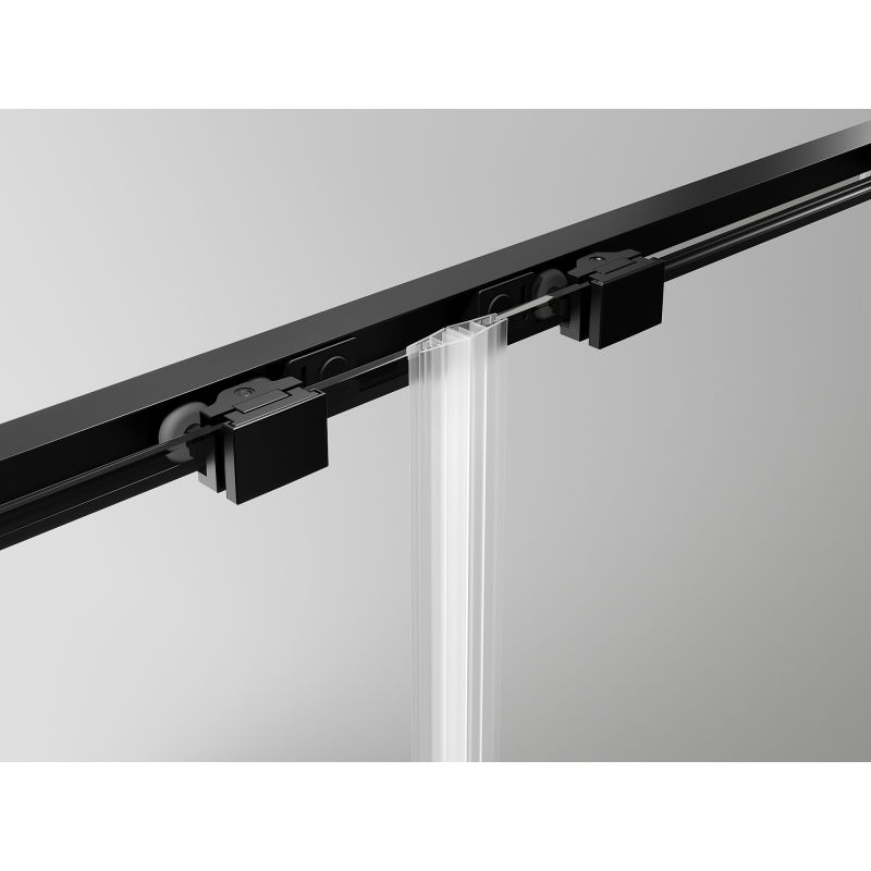 Mexen Exo kabina prysznicowa rozsuwana 150 x 120 cm, transparent, czarna - 8151-150-120-70-00