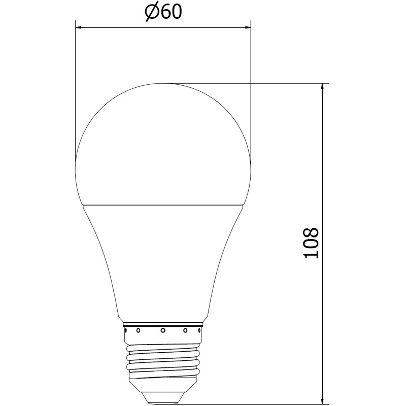Mexen Nova żarówka LED E27, A60, 6W, Zimna - 6500K, 630 lm - L100-E27-0665-01