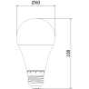 Mexen Nova żarówka LED E27, A60, 6W, Zimna - 6500K, 630 lm - L100-E27-0665-01
