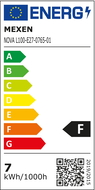 Mexen Nova żarówka LED E27, A60, 7W, Zimna - 6500K, 735 lm - L100-E27-0765-01