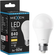 Mexen Nova żarówka LED E27, A60, 8W, Ciepła - 3000K, 840 lm - L100-E27-0830-01
