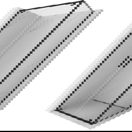 Mexen Exo kabina prysznicowa uchylna 80 x 120 cm, transparent, czarna - 8182-080-120-70-00