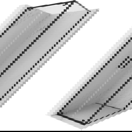 Mexen Exo kabina prysznicowa uchylna 120 x 120 cm, transparent, czarna - 8182-120-120-70-00