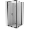 Mexen Exo-BR Duo kabina prysznicowa uchylna 120 x 120 cm, transparent, czarna - 8182-120-120-70-00
