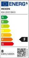 Mexen Nova żarówka LED E27, A60, 8W, Neutralna - 4000K, 840 lm - L100-E27-0840-01