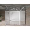 Mexen Omega-3S kabina prysznicowa 3-ścienna, rozsuwana 100x100 cm, transparent, chrom + brodzik Flat - 825-100-100-01-00-3s-4010