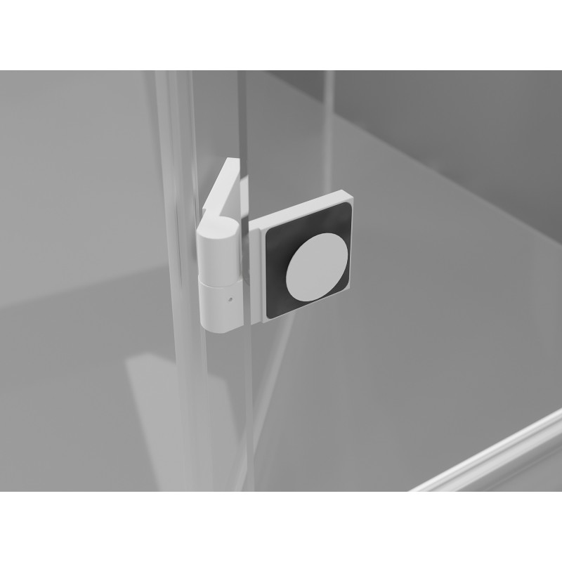 Mexen Lunar Duo drzwi prysznicowe uchylne 170 cm, transparent, białe - 834D-170-000-20-00