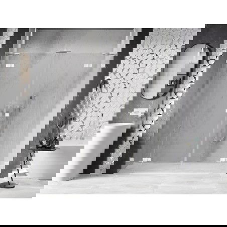 Mexen Lunar Duo drzwi prysznicowe uchylne 170 cm, transparent, białe - 834D-170-000-20-00