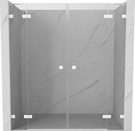 Mexen Lunar Duo drzwi prysznicowe uchylne 170 cm, transparent, białe - 834D-170-000-20-00
