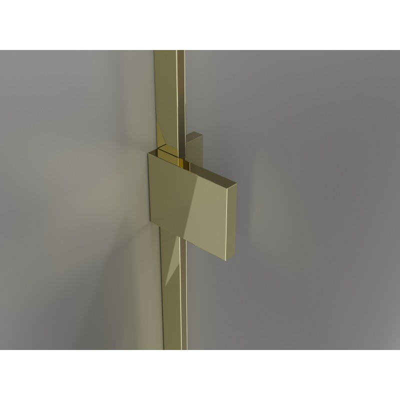 Mexen Lunar Duo drzwi prysznicowe uchylne 140 cm, transparent, złote - 834D-140-000-50-00