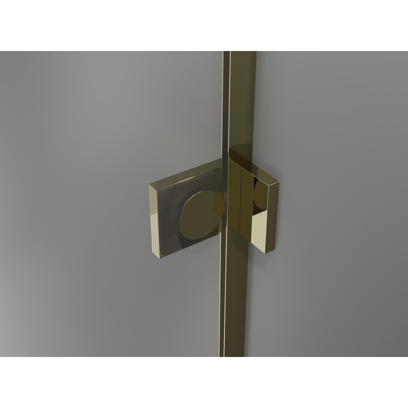 Mexen Lunar Duo drzwi prysznicowe uchylne 180 cm, transparent, złote - 834D-180-000-50-00