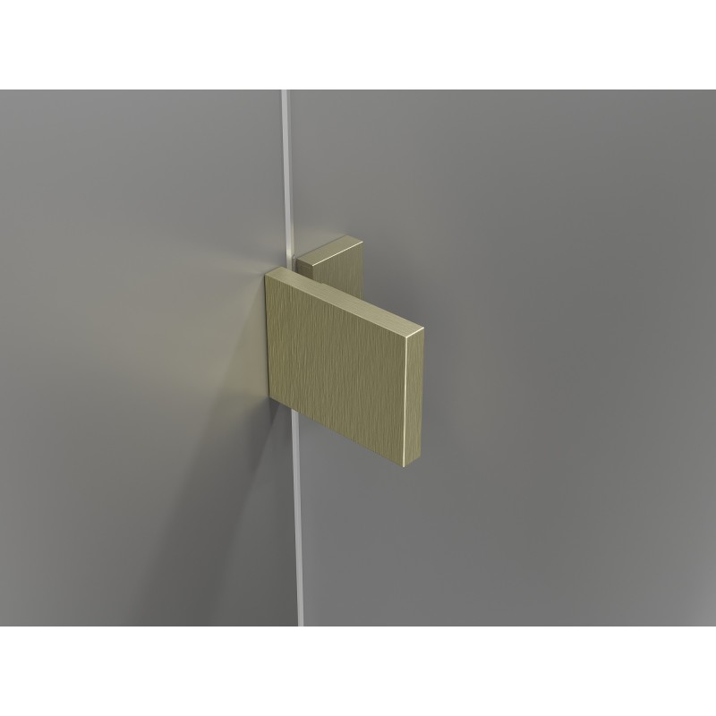 Mexen Lunar Duo drzwi prysznicowe uchylne 190 cm, transparent, złote szczotkowane - 834D-190-000-55-00