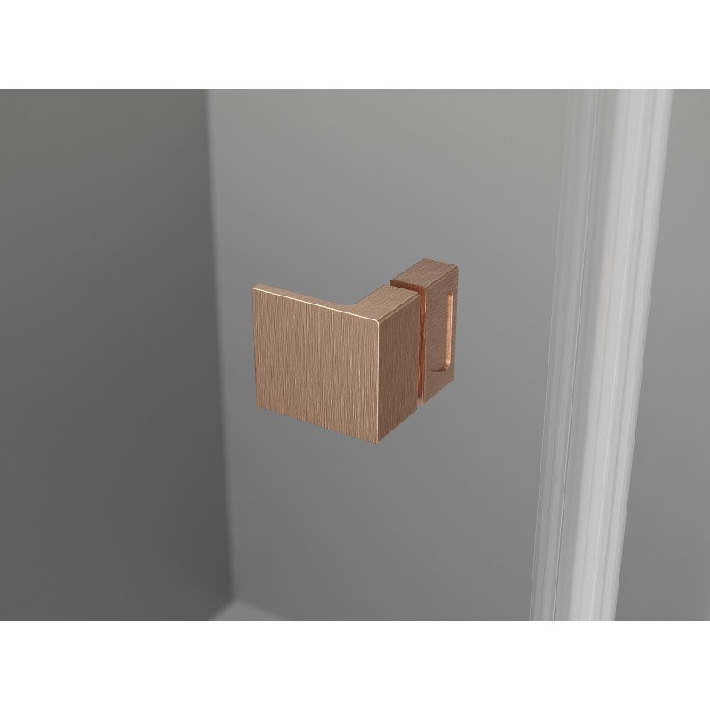 Mexen Lunar Duo drzwi prysznicowe uchylne 180 cm, transparent, miedź szczotkowana - 834D-180-000-65-00