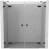 Mexen Lunar Duo drzwi prysznicowe uchylne 170 cm, transparent, czarne - 834D-170-000-70-00