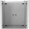 Mexen Lunar Duo drzwi prysznicowe uchylne 180 cm, transparent, czarne - 834D-180-000-70-00