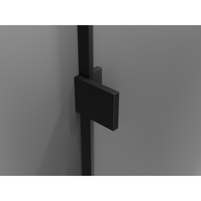 Mexen Lunar Duo drzwi prysznicowe uchylne 190 cm, transparent, czarne - 834D-190-000-70-00